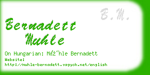 bernadett muhle business card